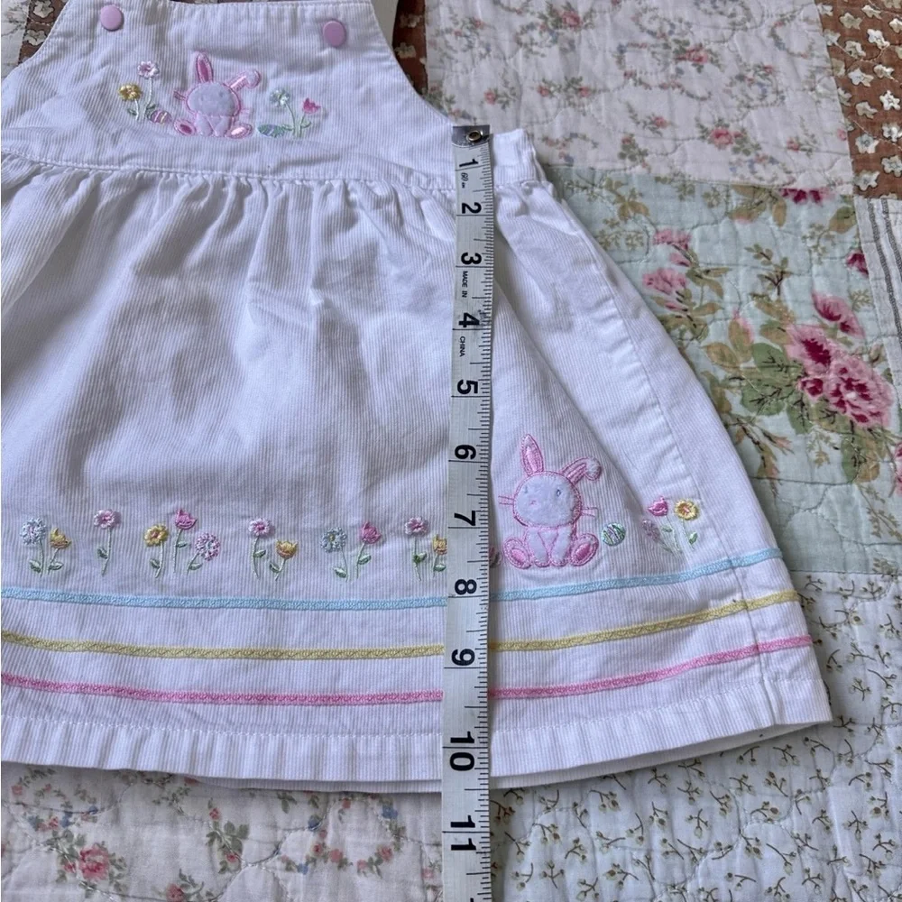 Carter's 12 months girls' white corduroy easter dress